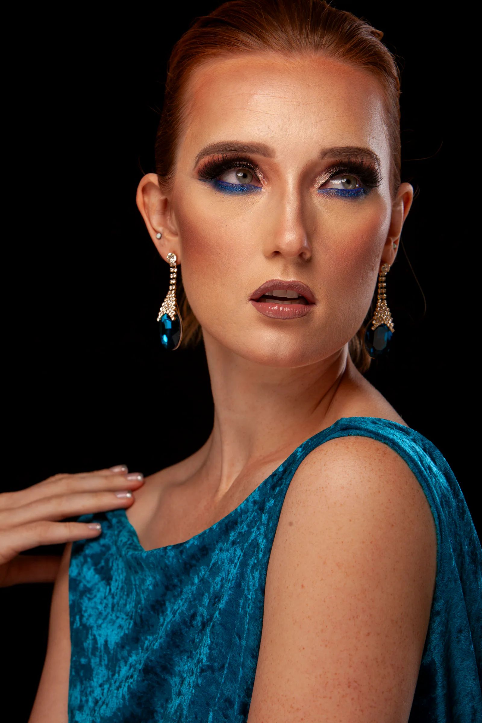 Original fashion portrait before professional retouching