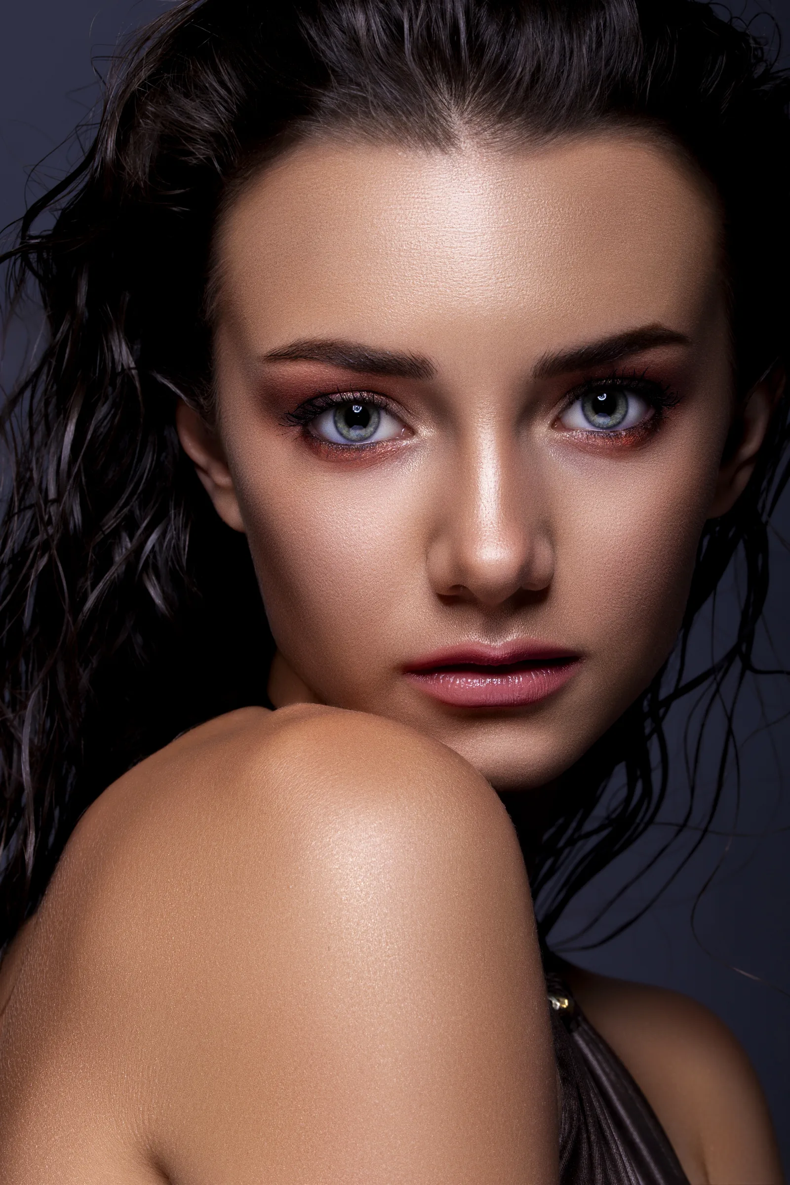 Beauty portrait after high-end professional photo retouching